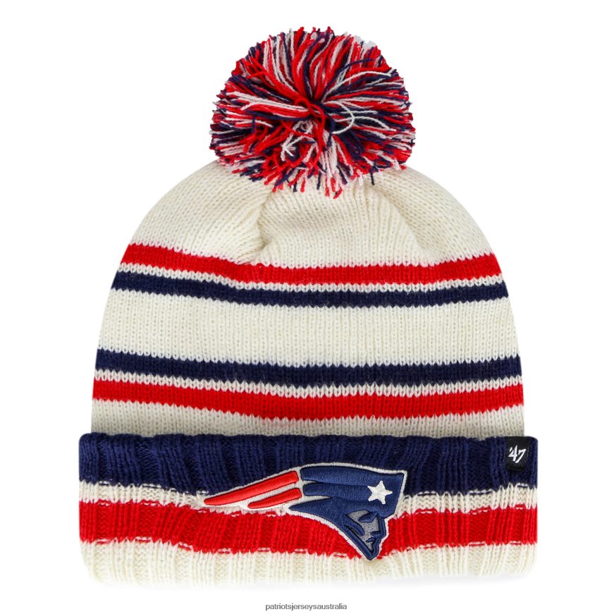 Kids 47 Cream Driftway Cuffed Knit with Pom ZZ06V23002 Patriots Jersey Accessories