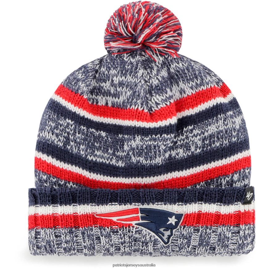 Kids 47 Navy Boondock Cuffed Knit Hat with Pom ZZ06V23004 Patriots Jersey Accessories
