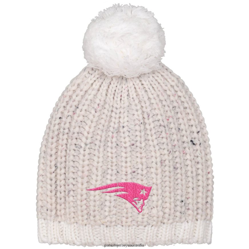 Kids Girls White Nep Yarn Beanie ZZ06V23016 Patriots Jersey Accessories