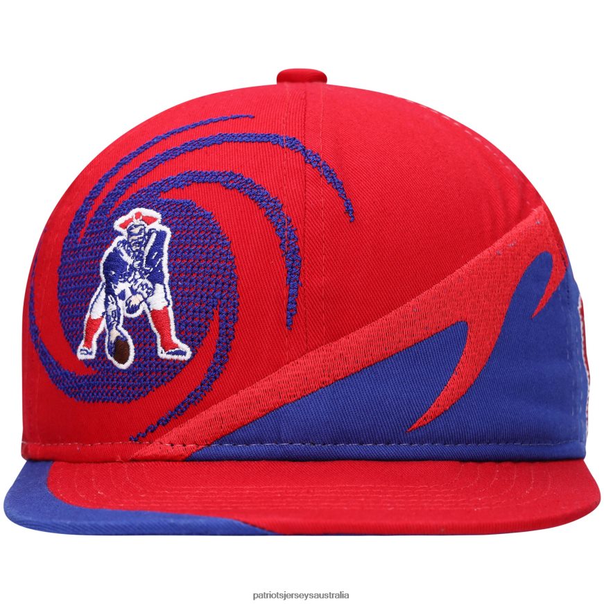 Kids Mitchell & Ness Red/Royal Spiral Snapback Hat ZZ06V22976 Patriots Jersey Accessories