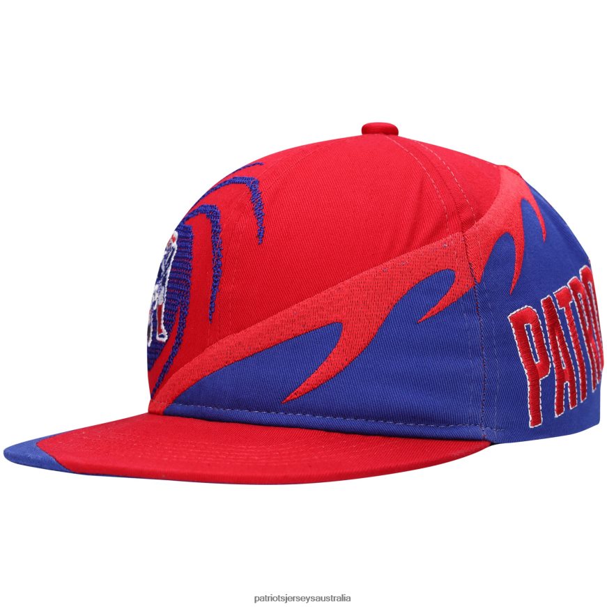 Kids Mitchell & Ness Red/Royal Spiral Snapback Hat ZZ06V22976 Patriots Jersey Accessories