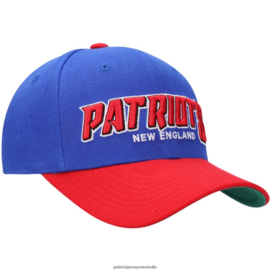 Kids Mitchell & Ness Royal/Red Shredder Adjustable Hat ZZ06V22972 Patriots Jersey Accessories