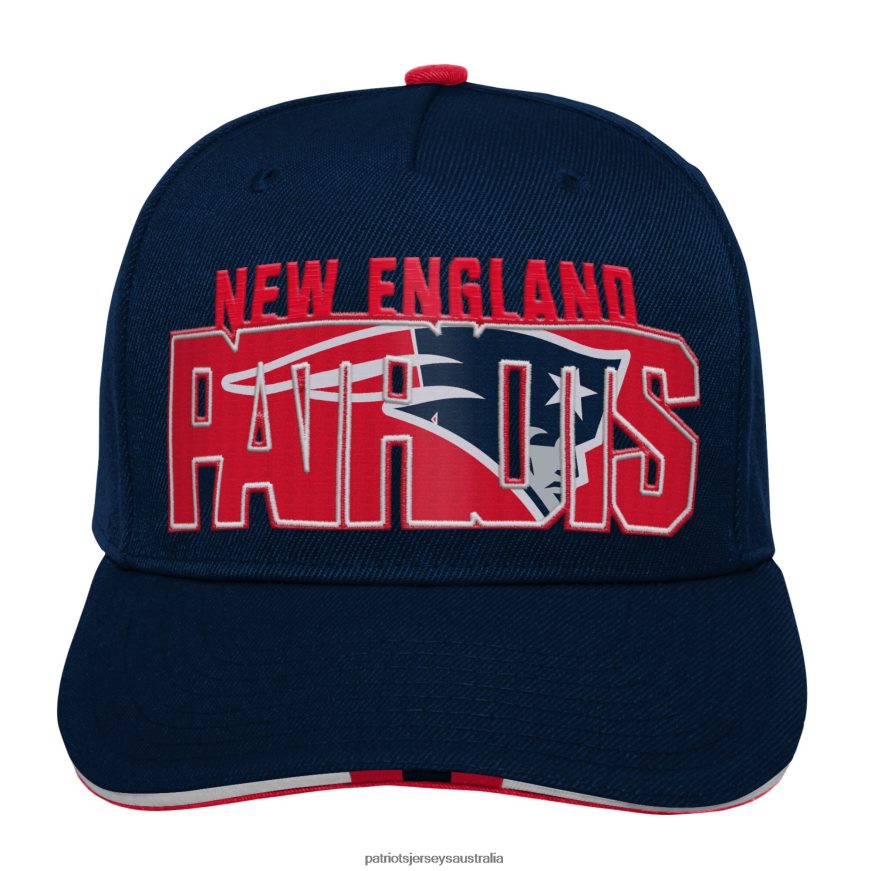 Kids Navy On Trend Precurved A-Frame Snapback Hat ZZ06V22999 Patriots Jersey Accessories