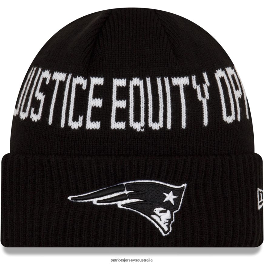 Kids New Era Black Social Justice Cuffed Knit Hat ZZ06V23013 Patriots Jersey Accessories