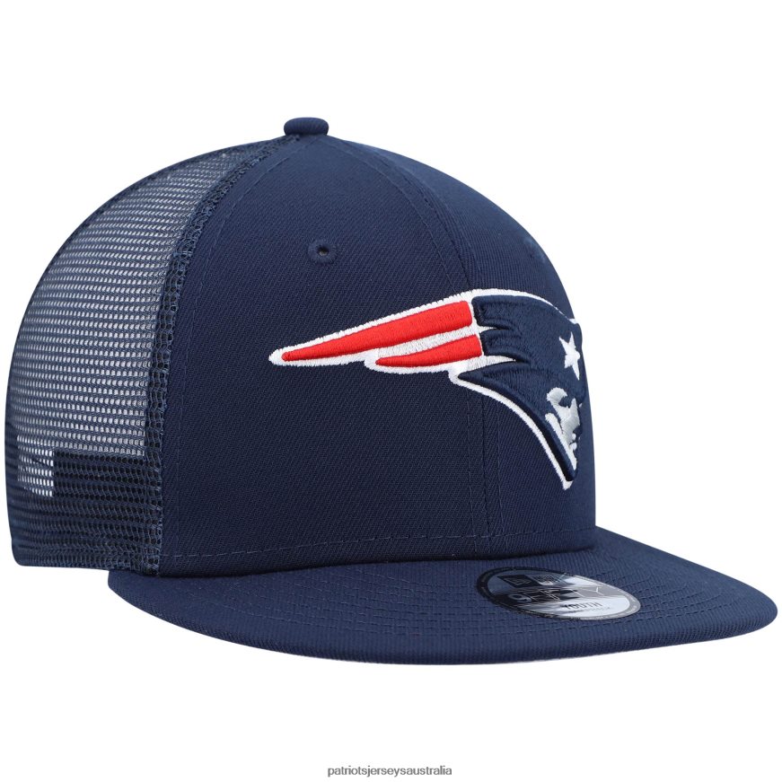 Kids New Era Navy Classic Trucker 9FIFTY Snapback Hat ZZ06V22980 Patriots Jersey Accessories