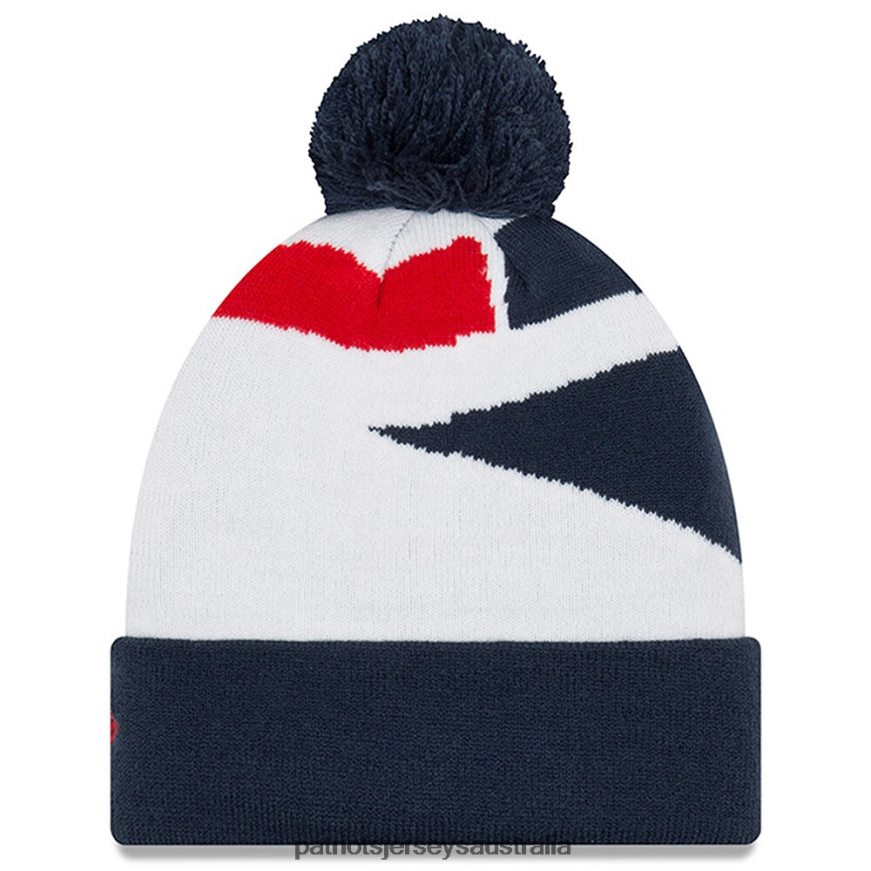 Kids New Era Navy Logo Whiz 3 Cuffed Knit Hat ZZ06V23014 Patriots Jersey Accessories