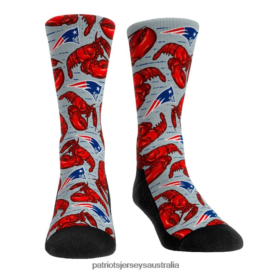 Kids Rock Em Socks Localized Food Crew Socks ZZ06V22922 Patriots Jersey Accessories