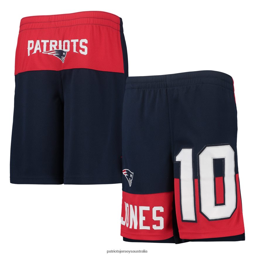 Kids Mac Jones Navy Name & Number Player Shorts ZZ06V23080 Patriots Jersey Clothing