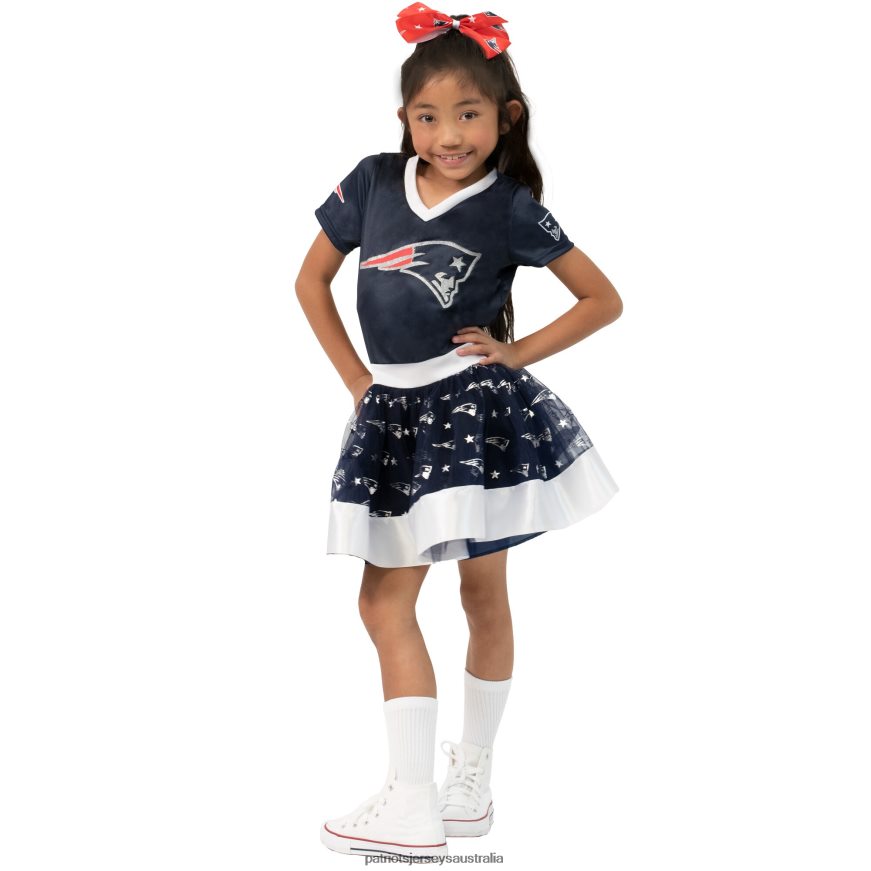 Kids Girls Navy Tutu Tailgate Game Day V-Neck Costume ZZ06V22941 Patriots Jersey Clothing