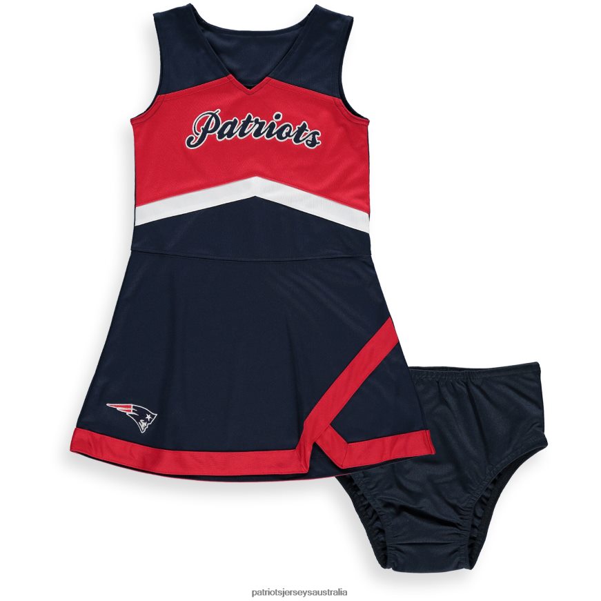 Kids Girls Preschool Navy/Red Cheer Captain Jumper Dress ZZ06V22935 Patriots Jersey Clothing