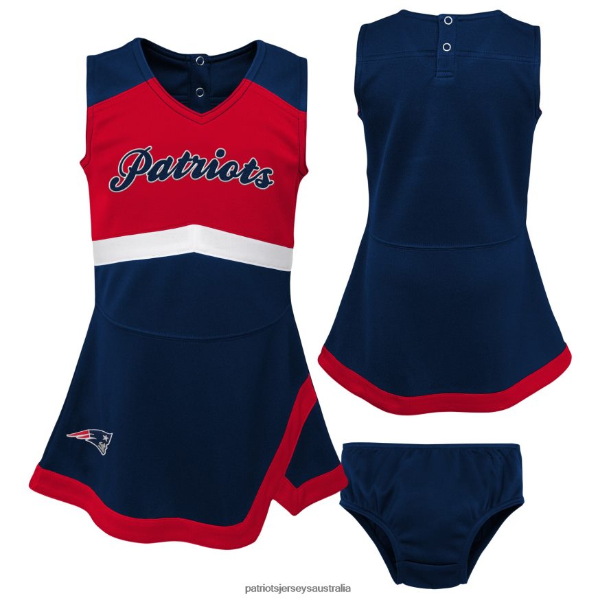 Kids Girls Toddler Navy/Red Cheer Captain Jumper Dress ZZ06V22936 Patriots Jersey Clothing