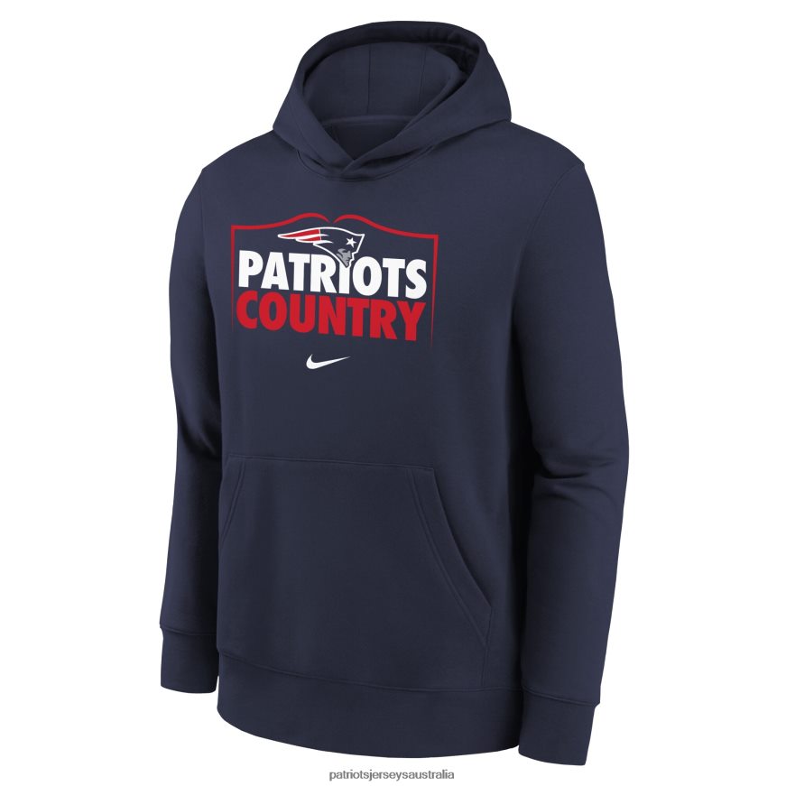Kids Nike Navy Hometown Collection Pullover Hoodie ZZ06V23039 Patriots Jersey Clothing