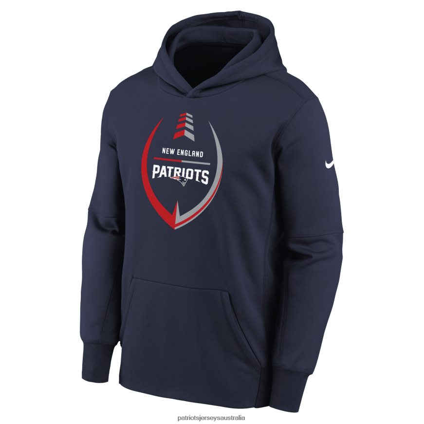 Kids Nike Navy Icon Performance Pullover Hoodie ZZ06V23037 Patriots Jersey Clothing