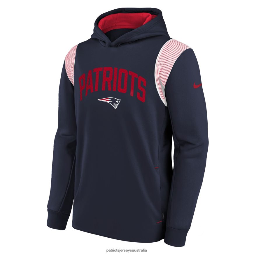 Kids Nike Navy Sideline Fleece Performance Pullover Hoodie ZZ06V23035 Patriots Jersey Clothing