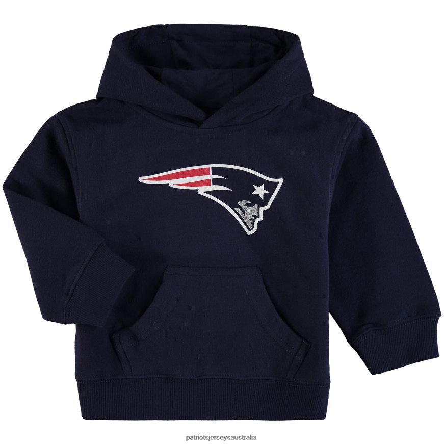 Kids Toddler Navy Team Logo Pullover Hoodie ZZ06V23030 Patriots Jersey Clothing