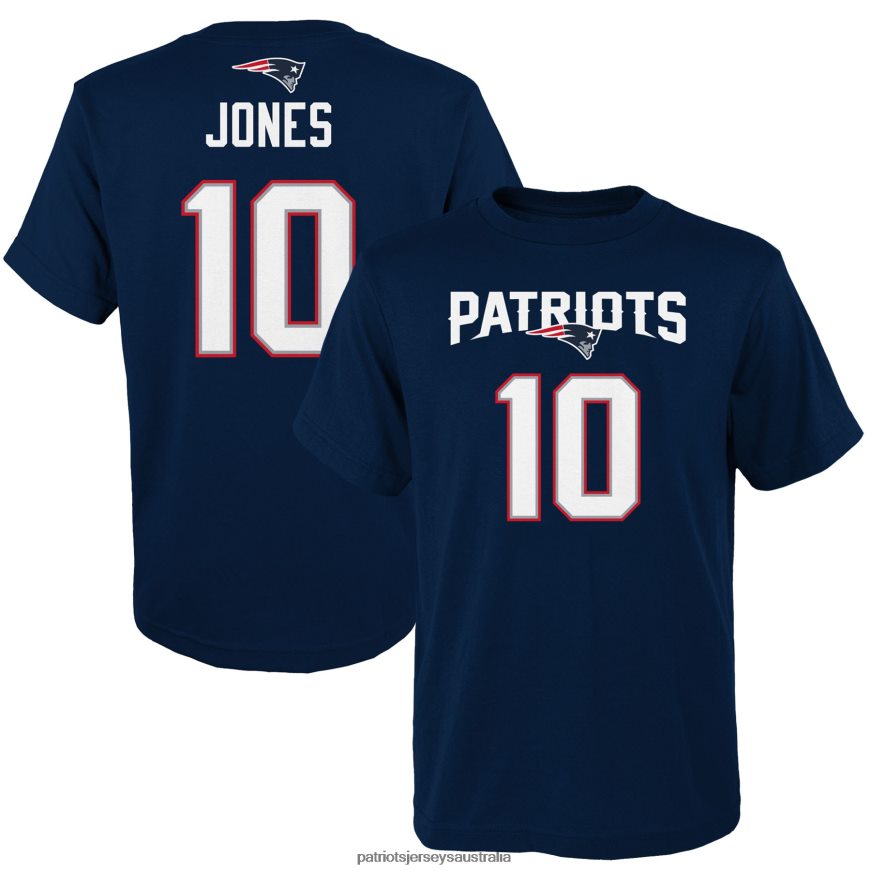 Kids Mac Jones Navy Mainliner Name & Number T-Shirt ZZ06V23094 Patriots Jersey Clothing