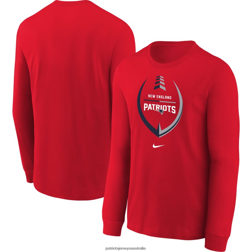 Kids Nike Red Icon Long Sleeve T-Shirt ZZ06V23131 Patriots Jersey Clothing