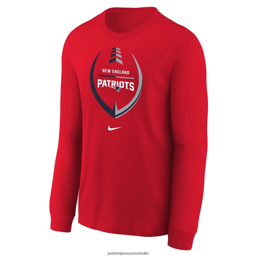 Kids Preschool Nike Red Icon Football Performance Long Sleeve T-Shirt ZZ06V23136 Patriots Jersey Clothing