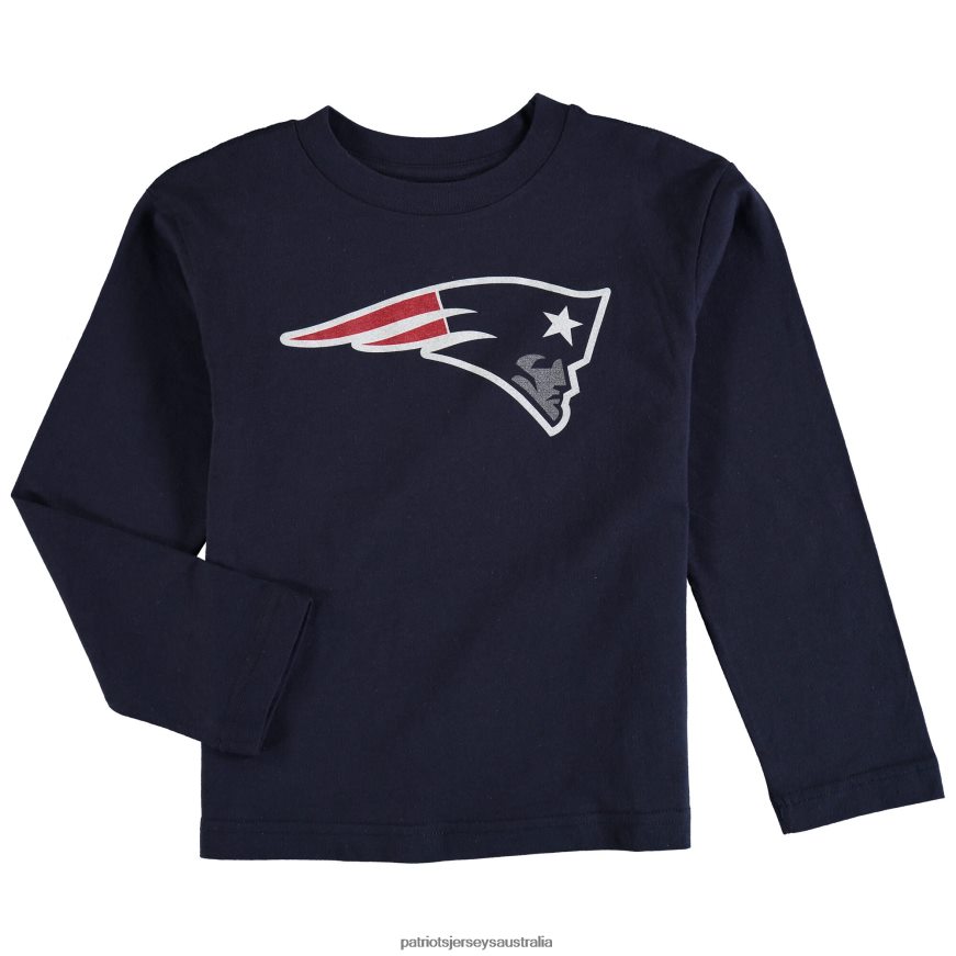Kids Preschool Team Logo Long Sleeve T-Shirt - Navy Blue ZZ06V23100 Patriots Jersey Clothing