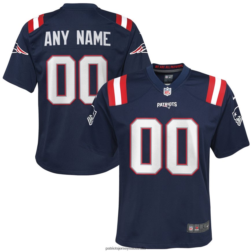 Kids Nike Navy Custom Game Jersey ZZ06V23044 Patriots Jersey Clothing