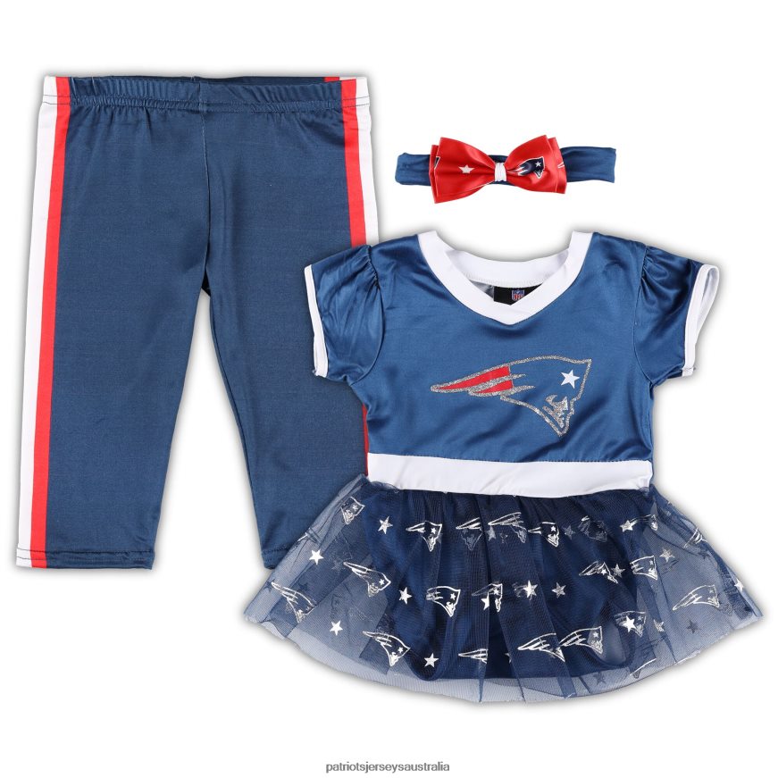 Kids Infant Navy Tailgate Tutu Game Day Costume Set ZZ06V22933 Patriots Jersey Clothing