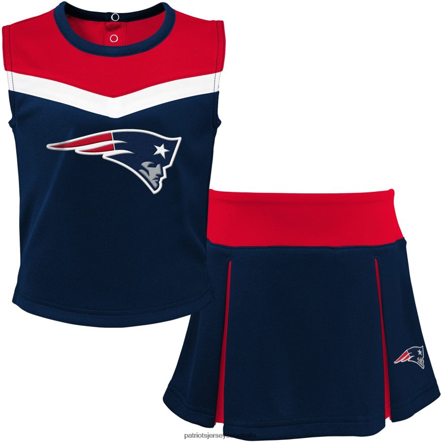 Kids Navy/Red Two-Piece Spirit Cheerleader Set ZZ06V22934 Patriots Jersey Clothing
