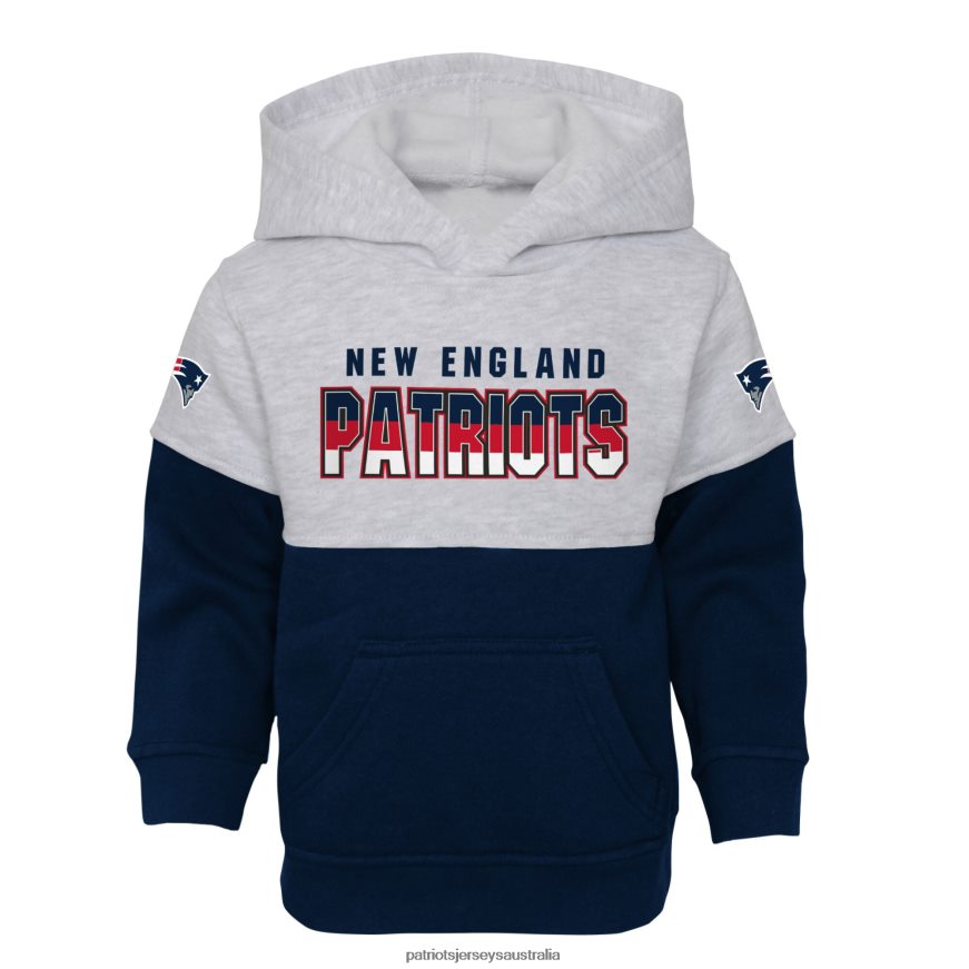 Kids Toddler Heather Gray/Navy Playmaker Hoodie and Pants Set ZZ06V23023 Patriots Jersey Clothing