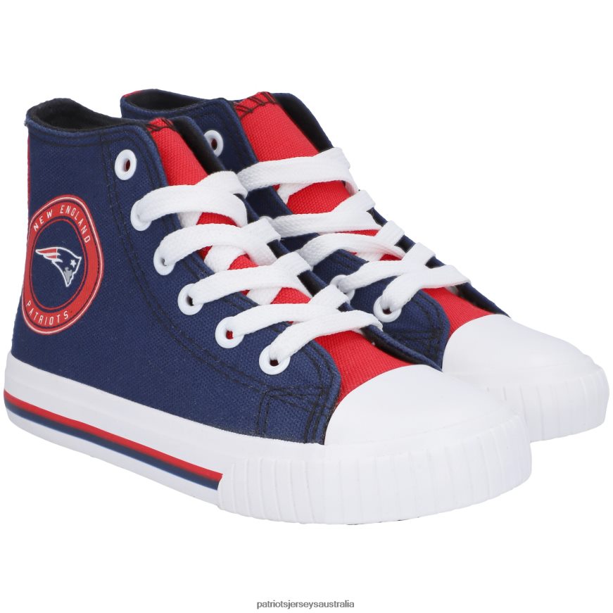 Kids FOCO High Top Canvas Shoe ZZ06V22945 Patriots Jersey Footwear