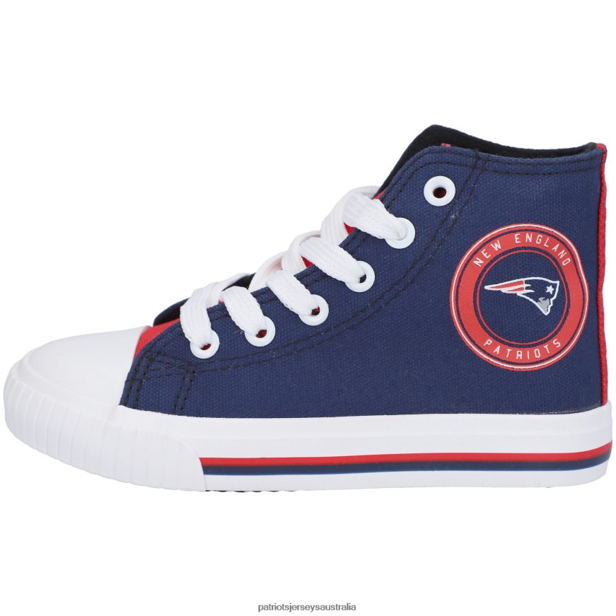 Kids FOCO High Top Canvas Shoe ZZ06V22945 Patriots Jersey Footwear