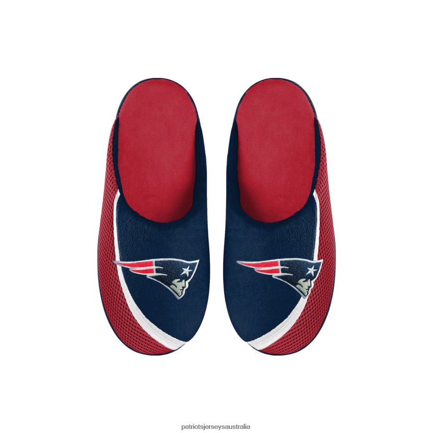 Kids FOCO Big Logo Color Edge Slippers ZZ06V22954 Patriots Jersey Footwear