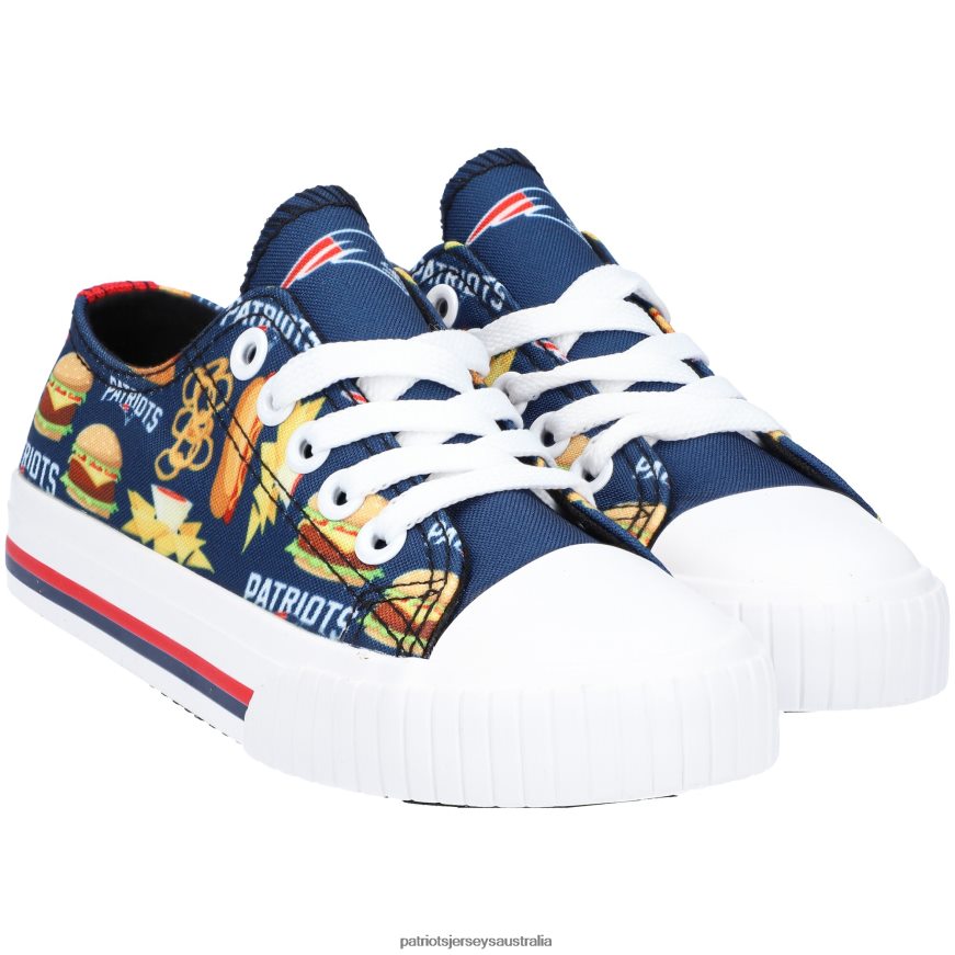 Kids FOCO Food Print Low Top Canvas Sneakers ZZ06V22956 Patriots Jersey Footwear