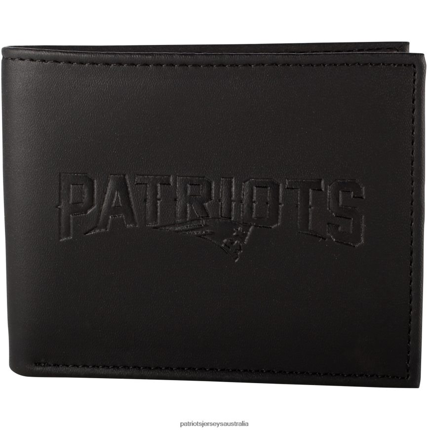 Men Black Hybrid Bi-Fold Wallet ZZ06V210 Patriots Jersey Accessories