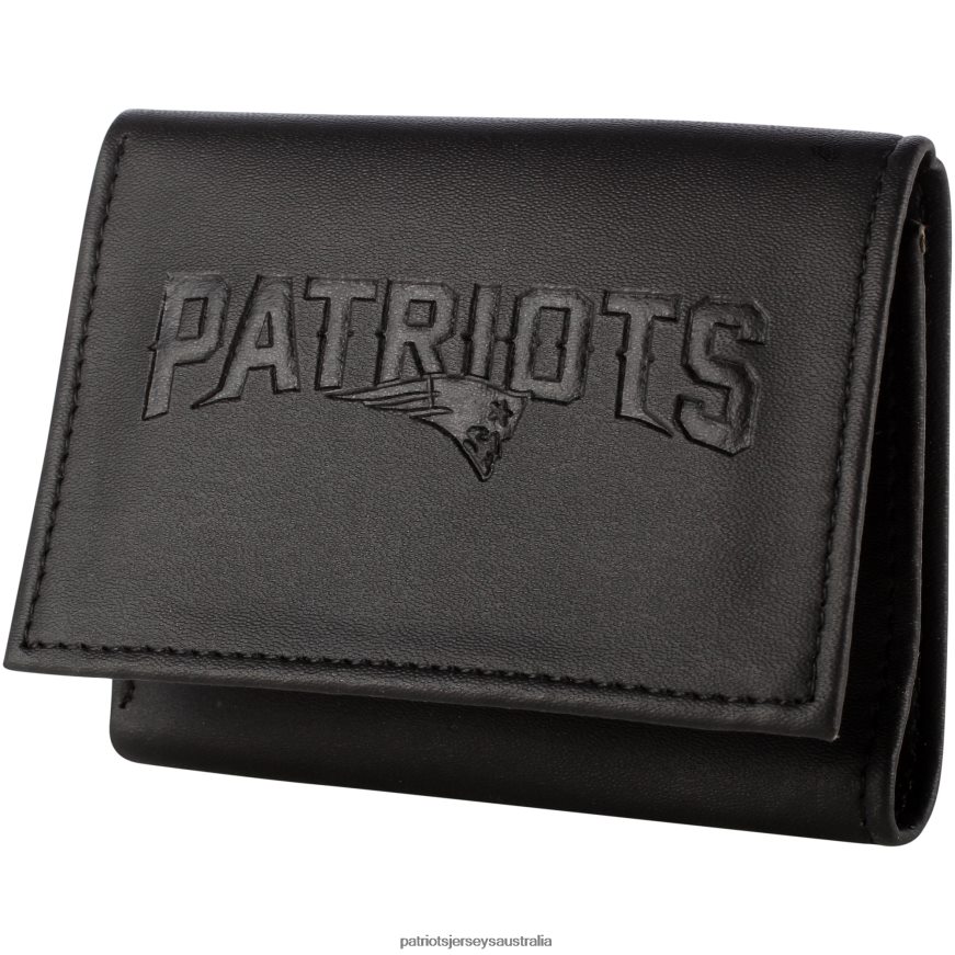 Men Black Hybrid Tri-Fold Wallet ZZ06V214 Patriots Jersey Accessories