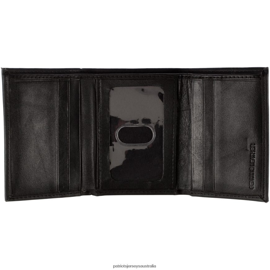 Men Black Hybrid Tri-Fold Wallet ZZ06V214 Patriots Jersey Accessories