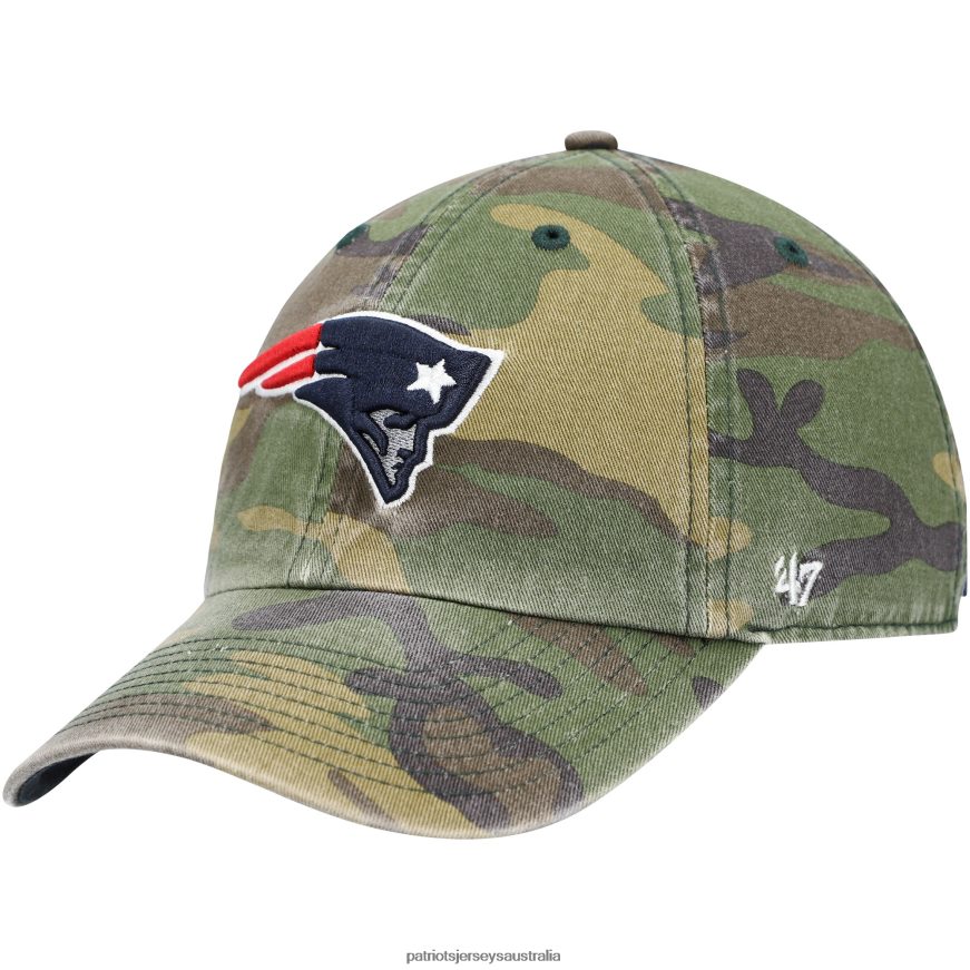 Men 47 Camo Woodland Clean Up Adjustable Hat ZZ06V2376 Patriots Jersey Accessories