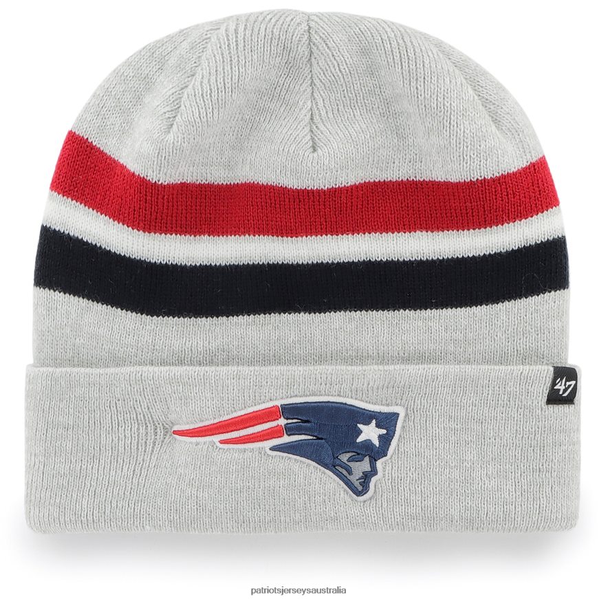 Men 47 Gray Monhegan Cuffed Knit Hat ZZ06V2433 Patriots Jersey Accessories