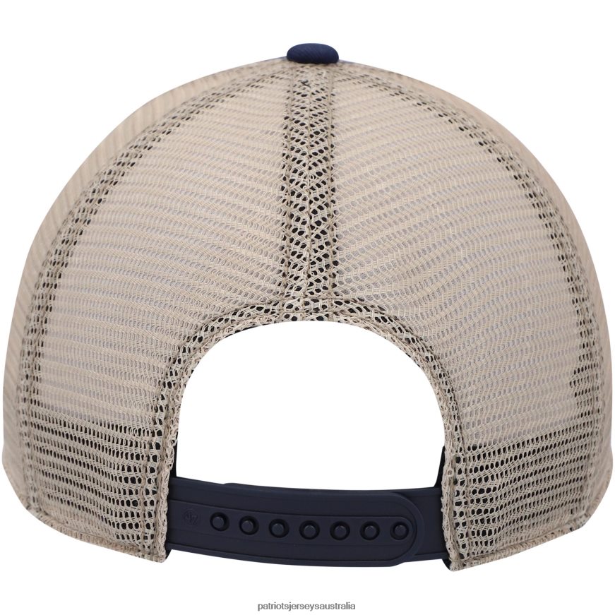 Men 47 Navy/Natural Trawler Trucker Clean Up Snapback Hat ZZ06V2249 Patriots Jersey Accessories