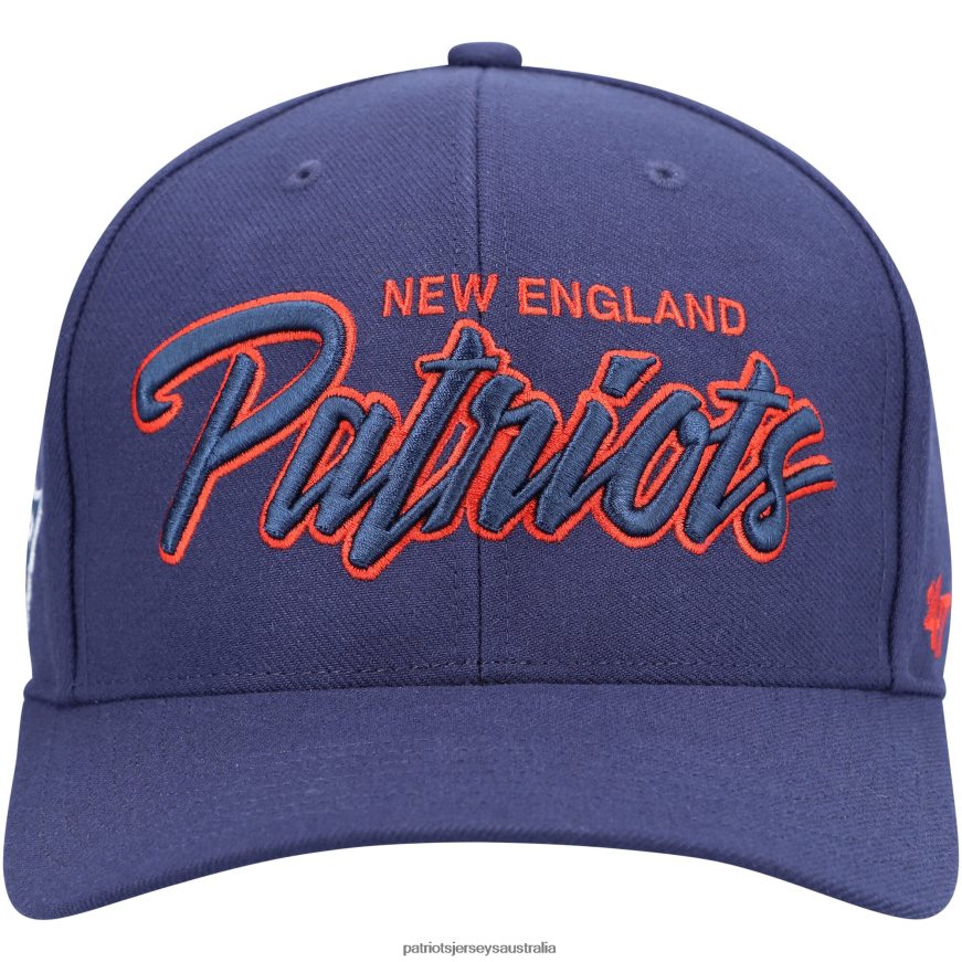 Men 47 Navy Street Script MVP Snapback Hat ZZ06V2390 Patriots Jersey Accessories