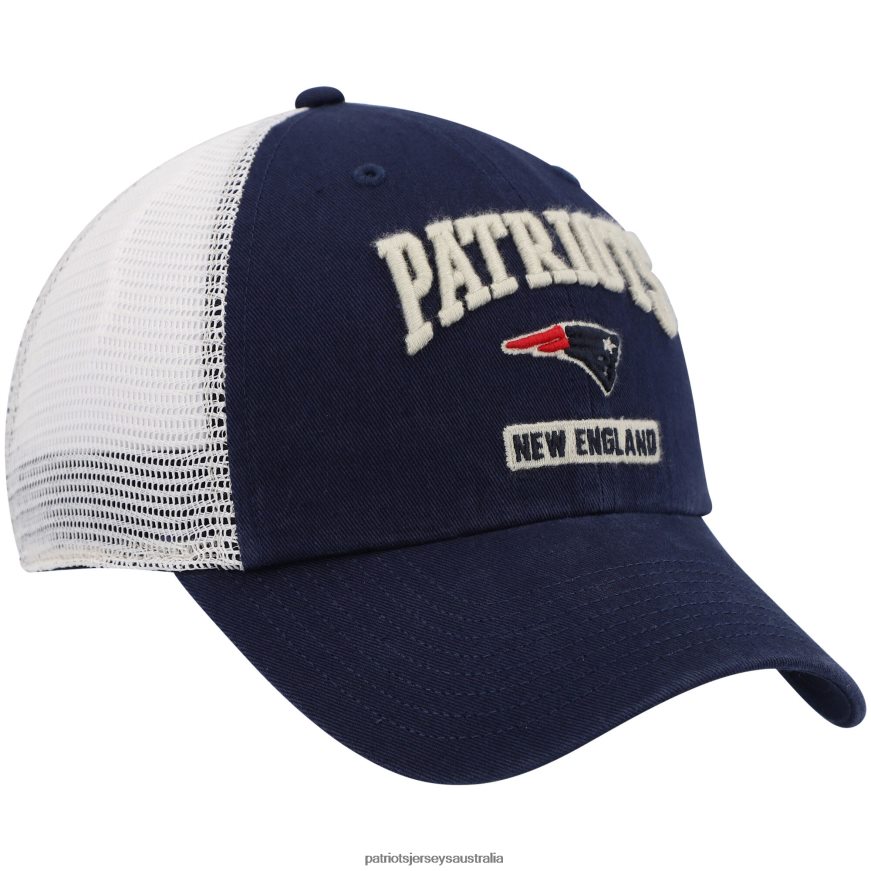 Men 47 Navy/White Morgantown Trucker Clean Up Snapback Hat ZZ06V2431 Patriots Jersey Accessories