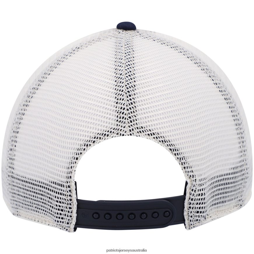 Men 47 Navy/White Morgantown Trucker Clean Up Snapback Hat ZZ06V2431 Patriots Jersey Accessories