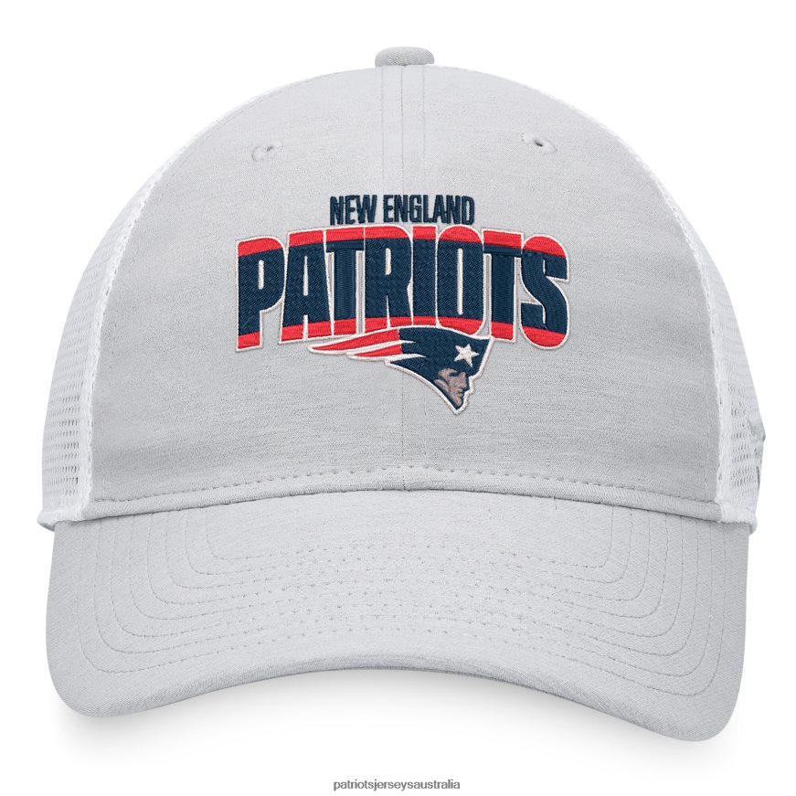 Men Fanatics Branded Heather Gray/White Trucker Snapback Hat ZZ06V2201 Patriots Jersey Accessories