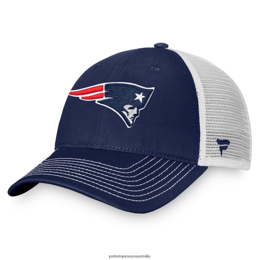 Men Fanatics Branded Navy/White Fundamental Trucker Unstructured Adjustable Hat ZZ06V2252 Patriots Jersey Accessories