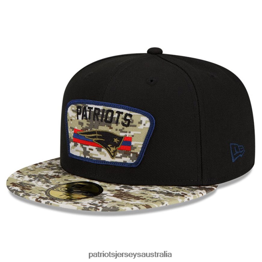 Men New Era Black/Camo 2021 Salute To Service 59FIFTY Fitted Hat ZZ06V2367 Patriots Jersey Accessories