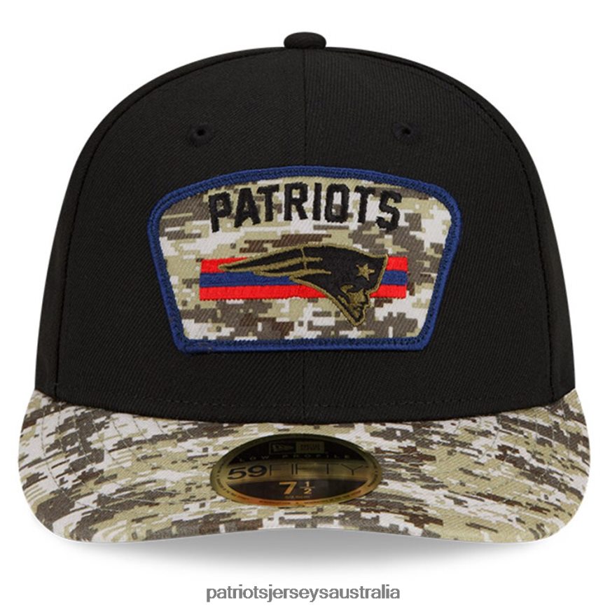 Men New Era Black/Camo 2021 Salute To Service Low Profile 59FIFTY Fitted Hat ZZ06V2324 Patriots Jersey Accessories