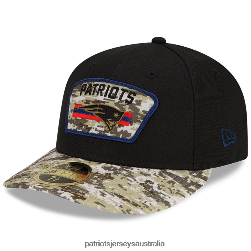 Men New Era Black/Camo 2021 Salute To Service Low Profile 59FIFTY Fitted Hat ZZ06V2324 Patriots Jersey Accessories