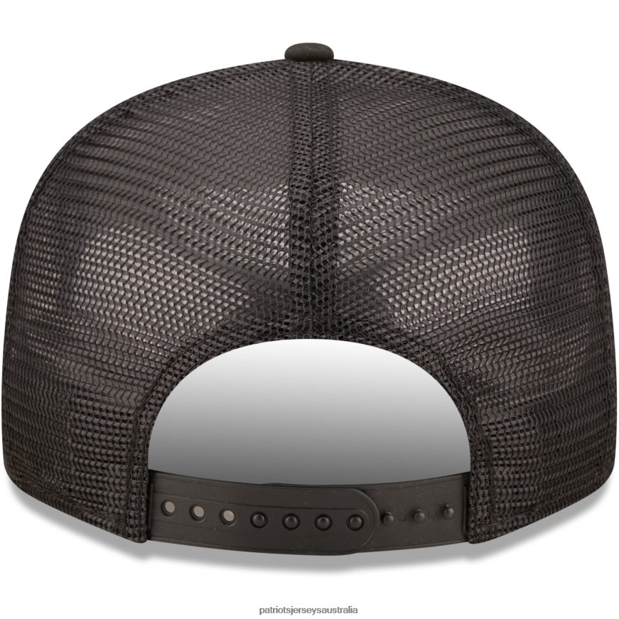 Men New Era Black Classic 9FIFTY Trucker Snapback Hat ZZ06V2222 Patriots Jersey Accessories