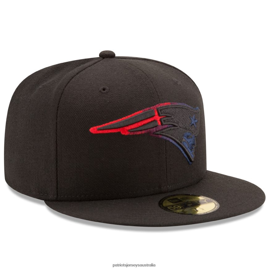 Men New Era Black Color Dim 59FIFTY Fitted Hat ZZ06V2132 Patriots Jersey Accessories