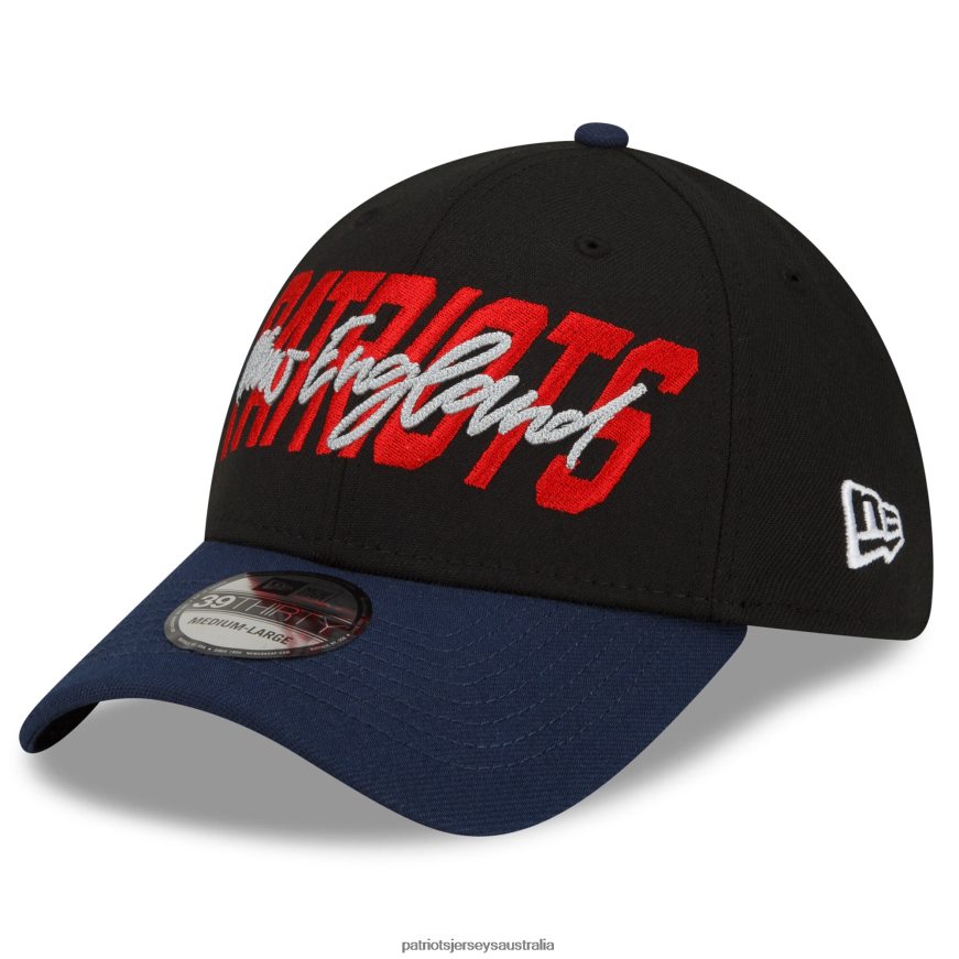 Men New Era Black/Navy 2022 NFL Draft 39THIRTY Flex Hat ZZ06V2373 Patriots Jersey Accessories