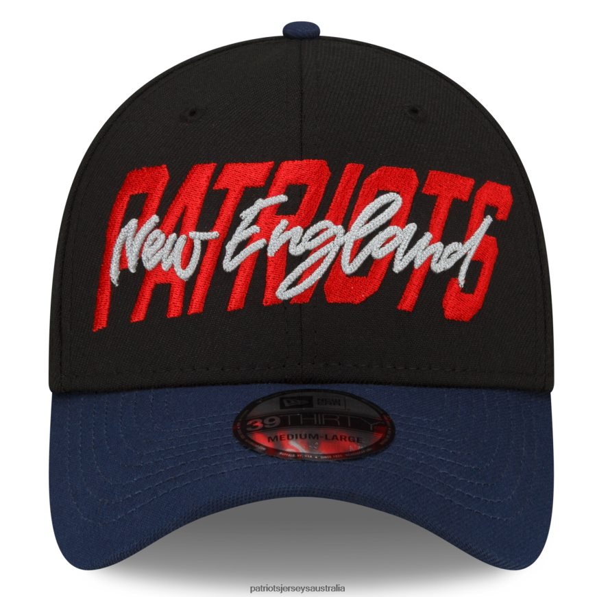 Men New Era Black/Navy 2022 NFL Draft 39THIRTY Flex Hat ZZ06V2373 Patriots Jersey Accessories