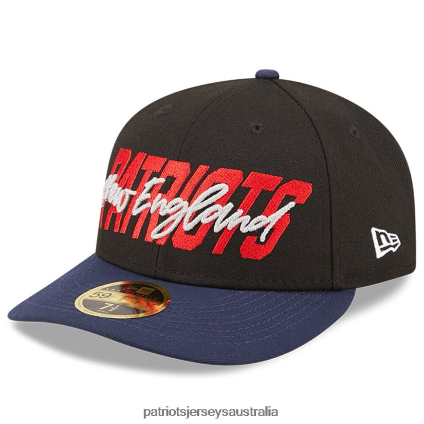 Men New Era Black/Navy 2022 NFL Draft Low Profile 59FIFTY Fitted Hat ZZ06V2341 Patriots Jersey Accessories
